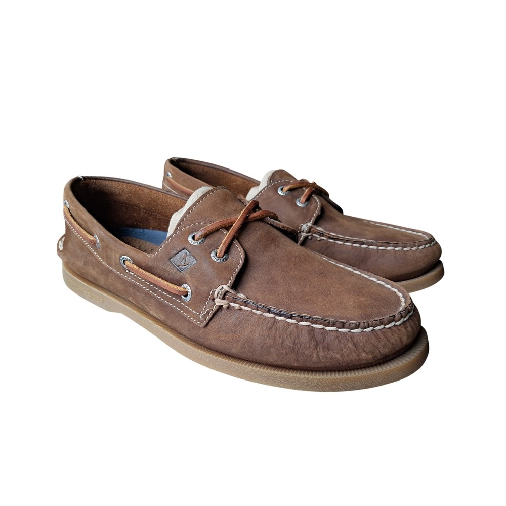 Sperry Top-Sider Mens 8 M Brown Leather Authentic Original Boat Shoes LN/EUC